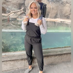 Albion Fit Black Classic Overall Jumpsuit